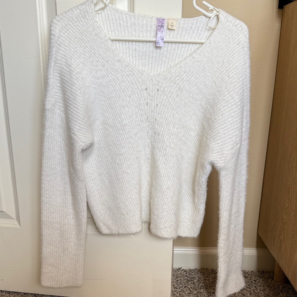 White cozy sweater